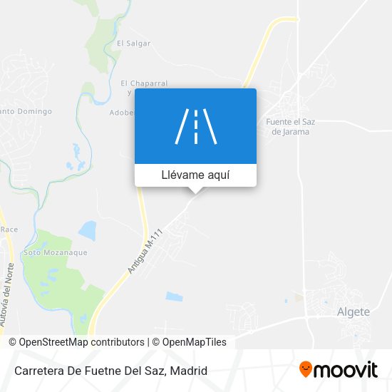 Mapa Carretera De Fuetne Del Saz