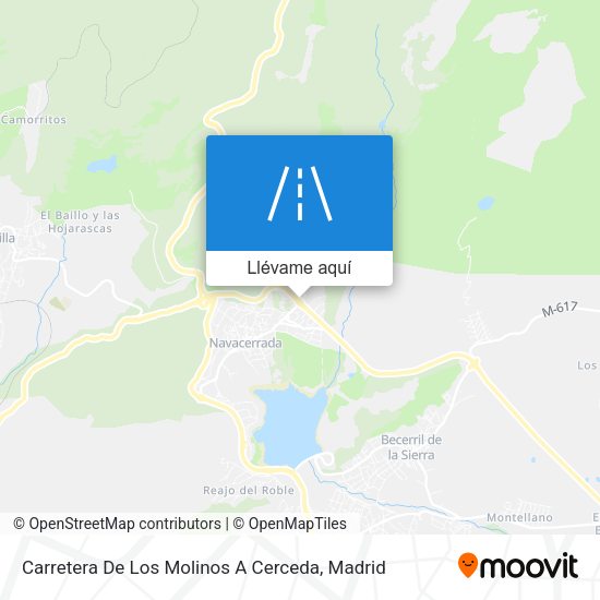 Mapa Carretera De Los Molinos A Cerceda