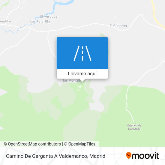 Mapa Camino De Garganta A Valdemanco