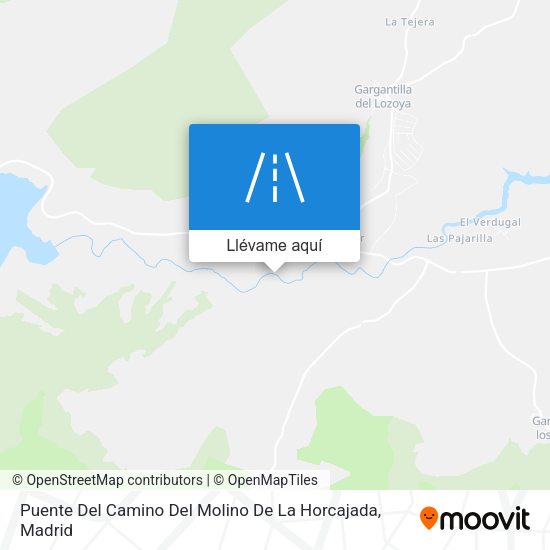 Mapa Puente Del Camino Del Molino De La Horcajada