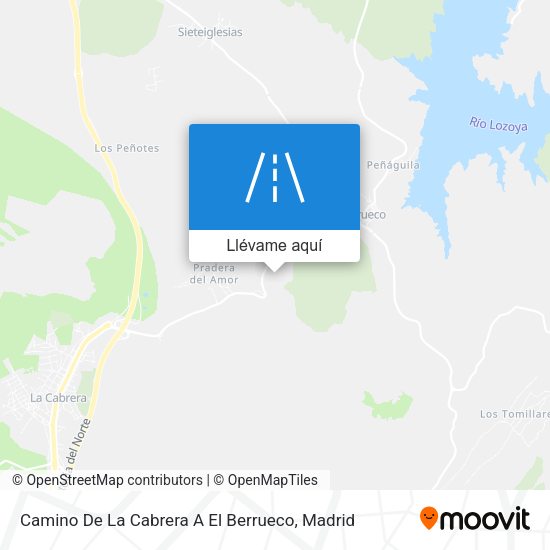 Mapa Camino De La Cabrera A El Berrueco