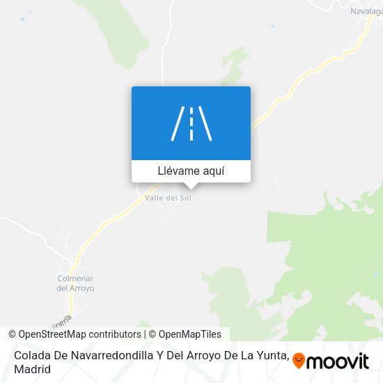 Mapa Colada De Navarredondilla Y Del Arroyo De La Yunta