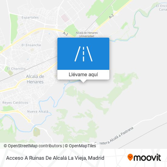 Mapa Acceso A Ruinas De Alcalá La Vieja