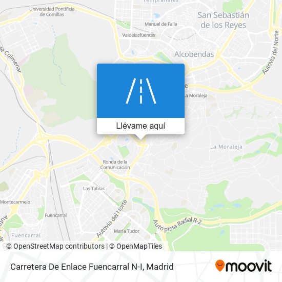 Mapa Carretera De Enlace Fuencarral N-I