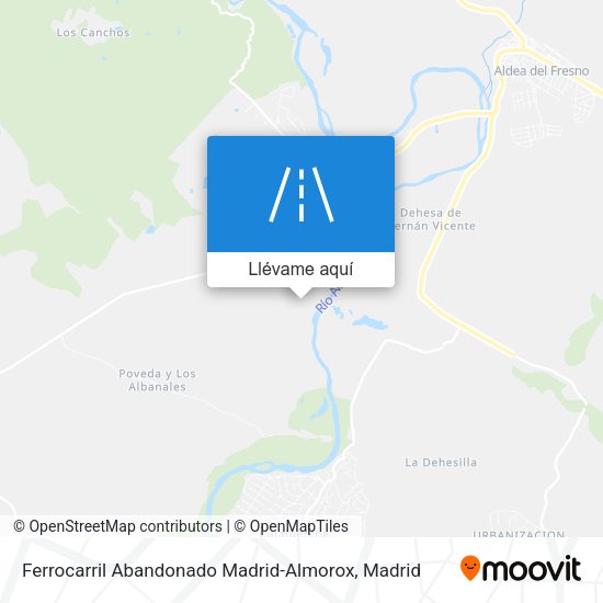 Mapa Ferrocarril Abandonado Madrid-Almorox