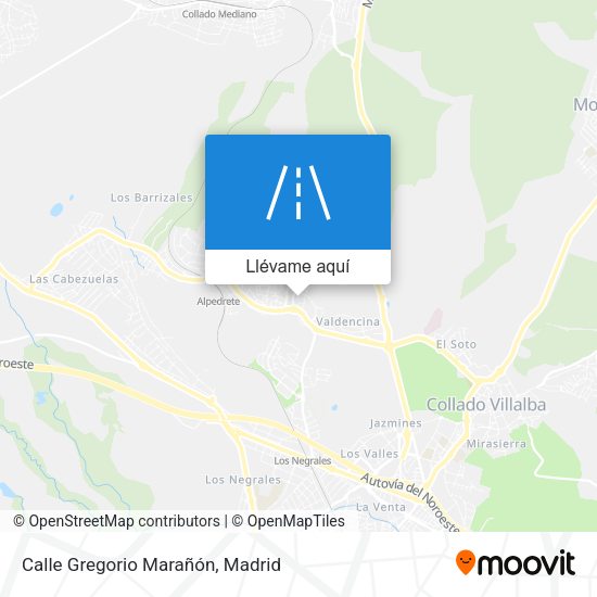 Mapa Calle Gregorio Marañón