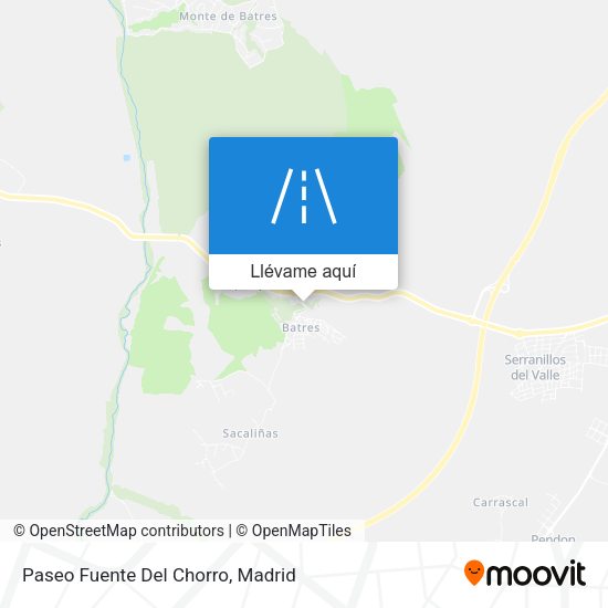 Mapa Paseo Fuente Del Chorro