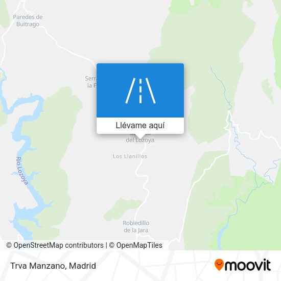 Mapa Trva Manzano