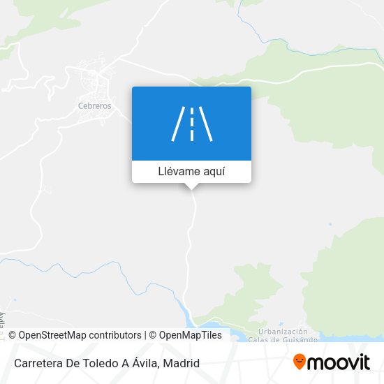 Mapa Carretera De Toledo A Ávila