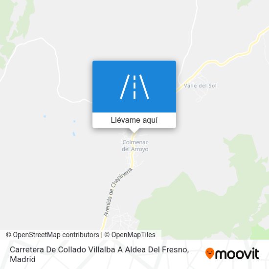 Mapa Carretera De Collado Villalba A Aldea Del Fresno