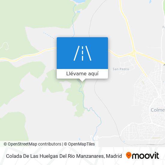 Mapa Colada De Las Huelgas Del Río Manzanares
