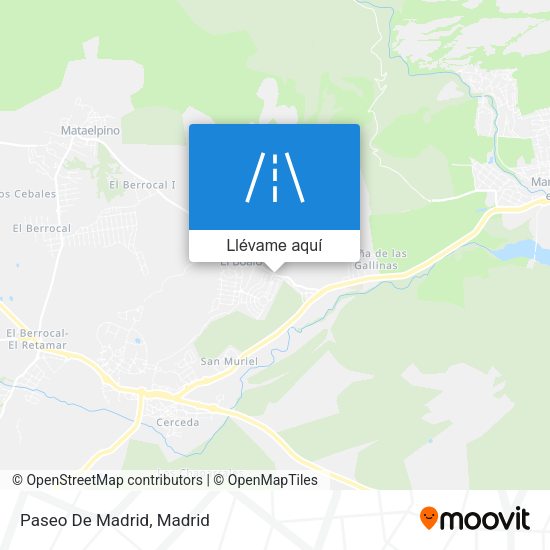 Mapa Paseo De Madrid