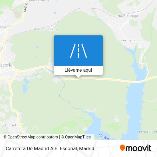 Mapa Carretera De Madrid A El Escorial