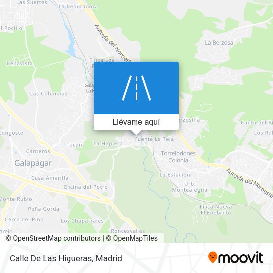 Mapa Calle De Las Higueras