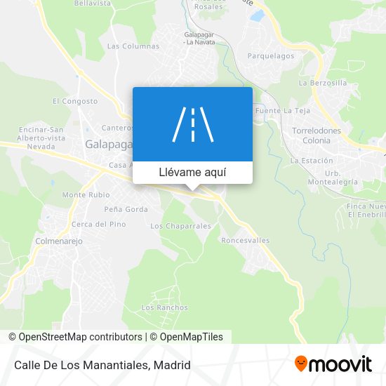 Mapa Calle De Los Manantiales