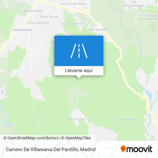 Mapa Camino De Villanueva Del Pardillo