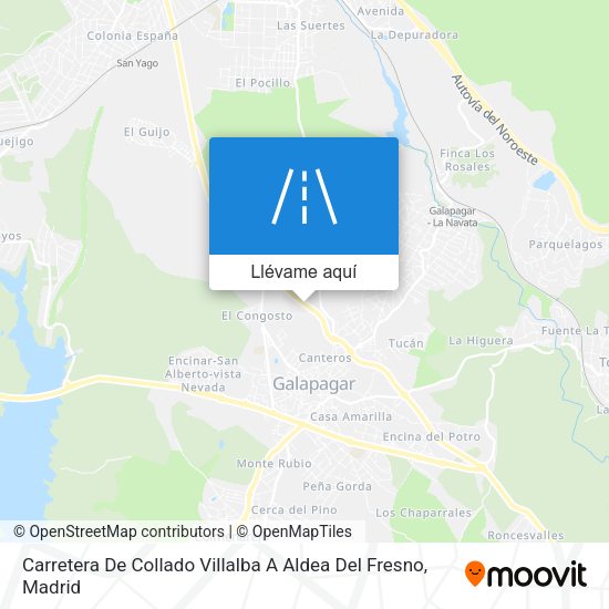 Mapa Carretera De Collado Villalba A Aldea Del Fresno
