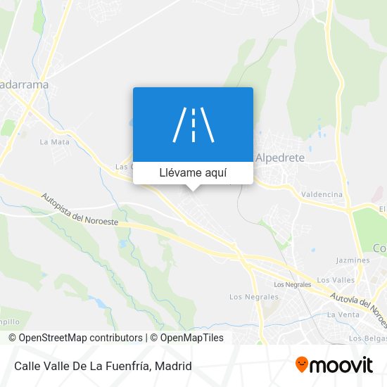 Mapa Calle Valle De La Fuenfría