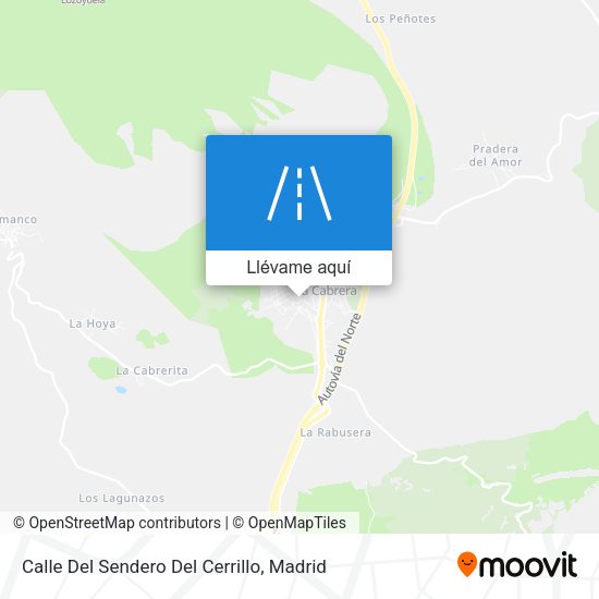 Mapa Calle Del Sendero Del Cerrillo