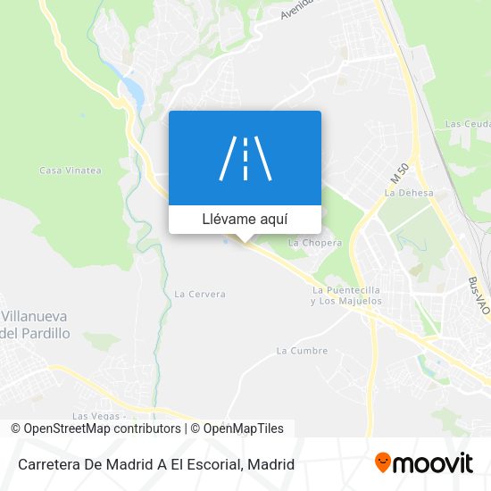 Mapa Carretera De Madrid A El Escorial