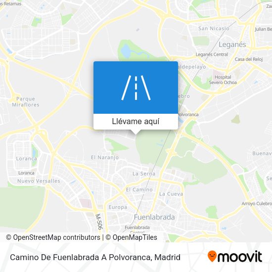 Mapa Camino De Fuenlabrada A Polvoranca