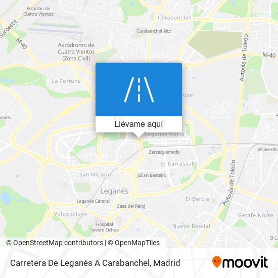 Mapa Carretera De Leganés A Carabanchel