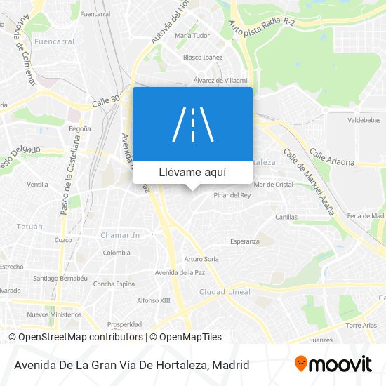 Mapa Avenida De La Gran Vía De Hortaleza
