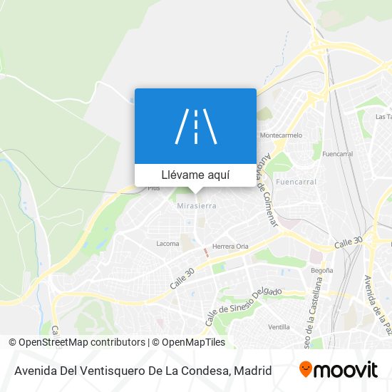 Mapa Avenida Del Ventisquero De La Condesa