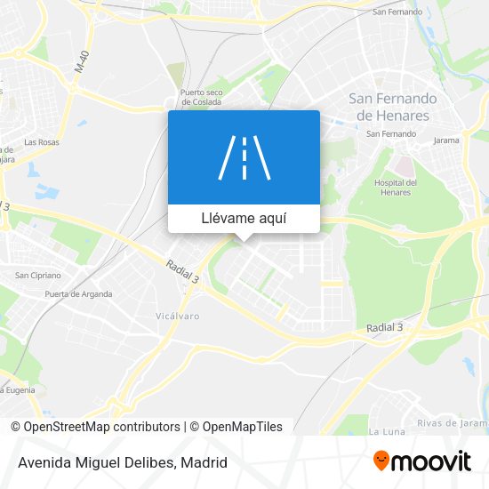 Mapa Avenida Miguel Delibes