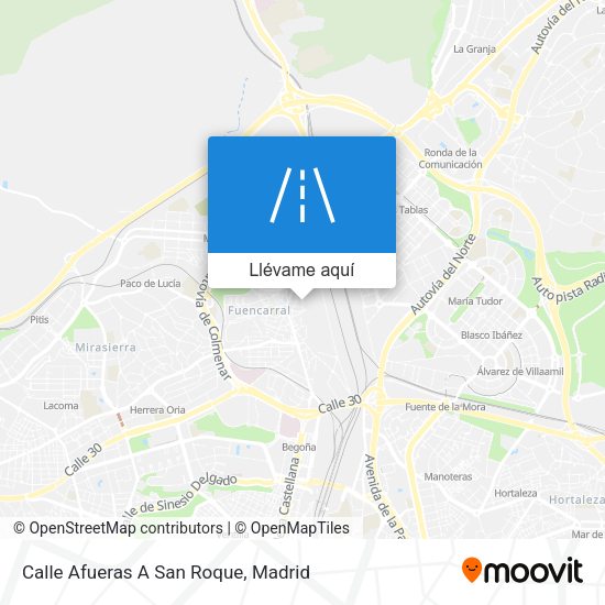 Mapa Calle Afueras A San Roque
