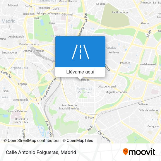 Mapa Calle Antonio Folgueras