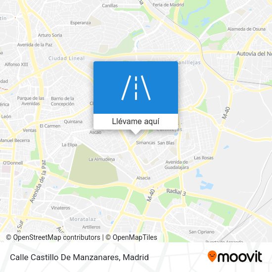 Mapa Calle Castillo De Manzanares
