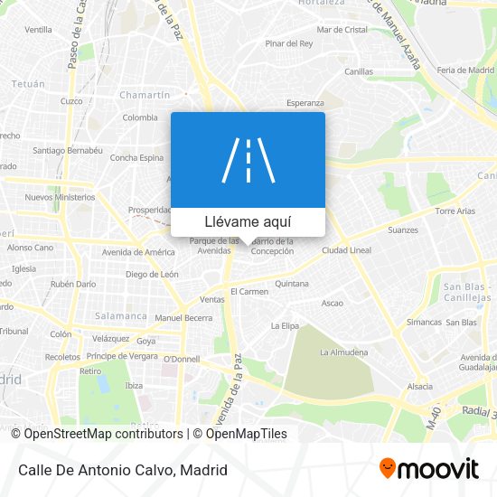 Mapa Calle De Antonio Calvo