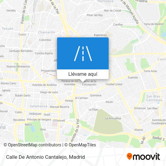 Mapa Calle De Antonio Cantalejo