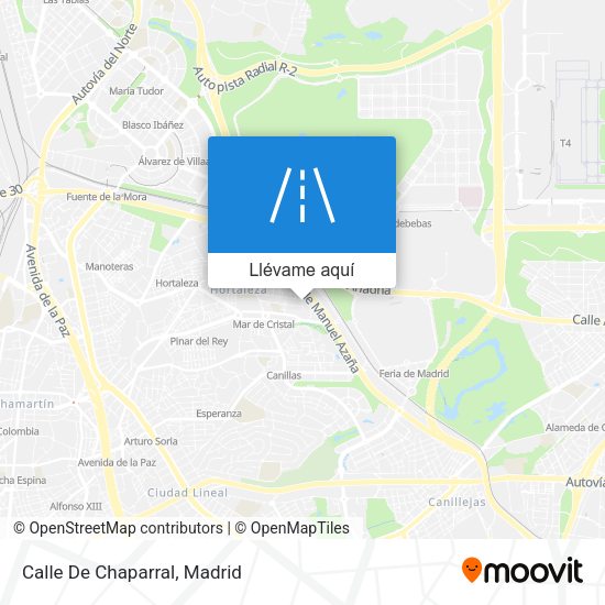 Mapa Calle De Chaparral