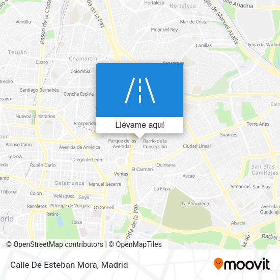 Mapa Calle De Esteban Mora