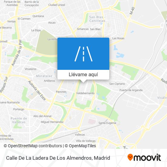 Mapa Calle De La Ladera De Los Almendros