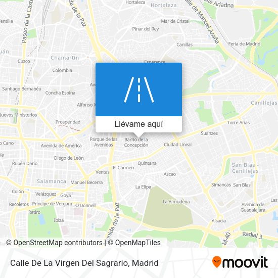 Mapa Calle De La Virgen Del Sagrario