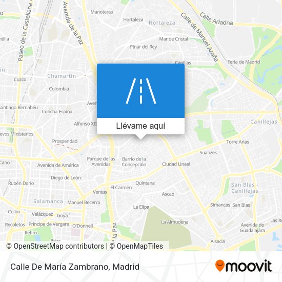 Mapa Calle De María Zambrano