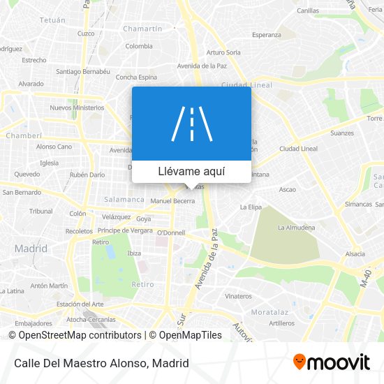 Mapa Calle Del Maestro Alonso