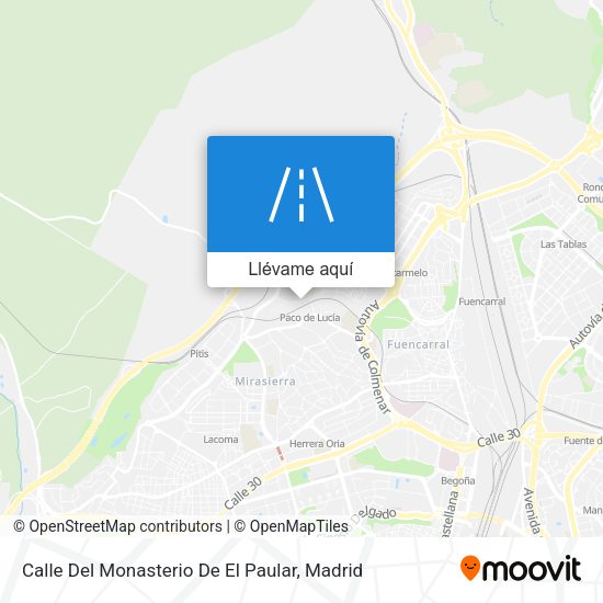 Mapa Calle Del Monasterio De El Paular