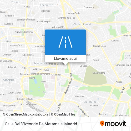 Mapa Calle Del Vizconde De Matamala