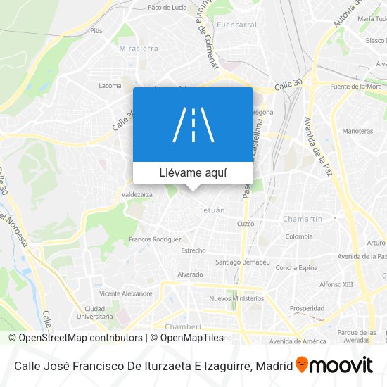Mapa Calle José Francisco De Iturzaeta E Izaguirre