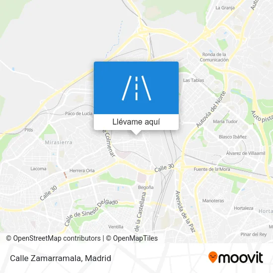 Mapa Calle Zamarramala