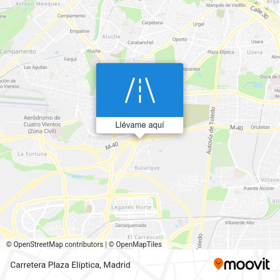Mapa Carretera Plaza Elíptica