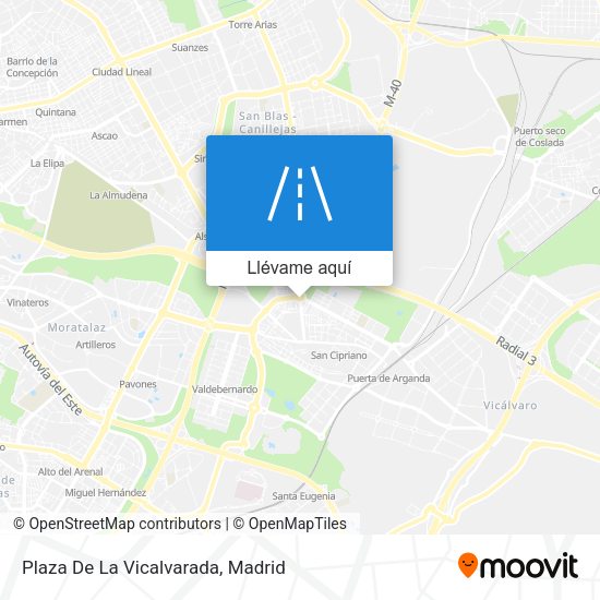 Mapa Plaza De La Vicalvarada