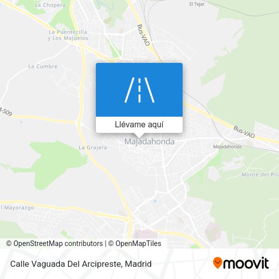 Mapa Calle Vaguada Del Arcipreste