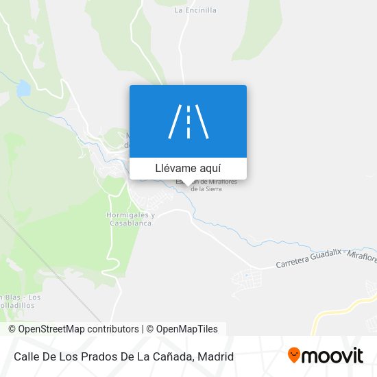Mapa Calle De Los Prados De La Cañada
