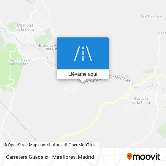 Mapa Carretera Guadalix - Miraflores