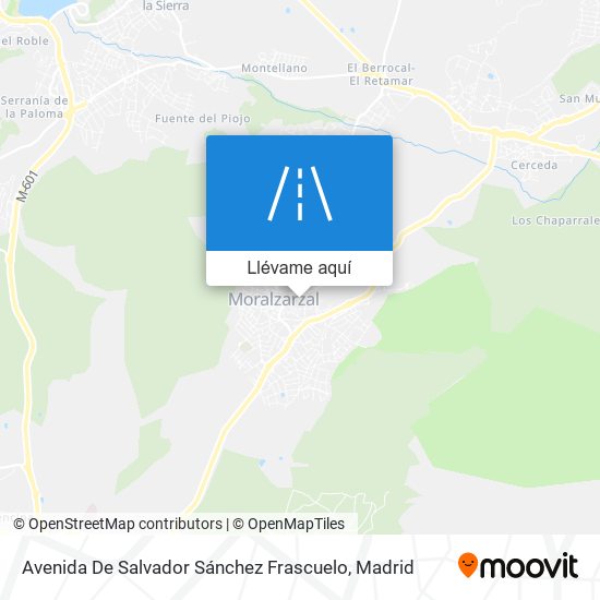 Mapa Avenida De Salvador Sánchez Frascuelo